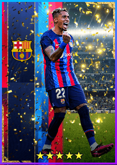 Raphinha (RWF, rating 82) - Champions Campaign Rewards 22-23 FC Barcelona card