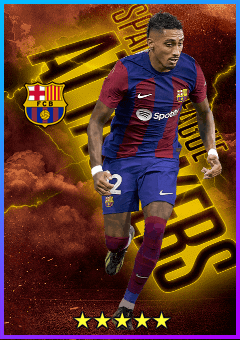 Raphinha (RWF, rating 82) - Spanish League Selection Attackers 25 Sep '23 card
