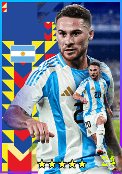 Alexis Mac Allister (CMF, rating 84) - Leo Messi Edition 2025 card