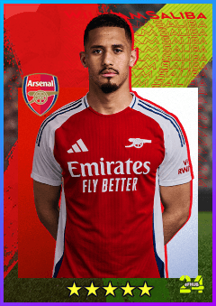 William Saliba (CB, rating 84) - Guess the Winner Campaign 6 Mar '25 card