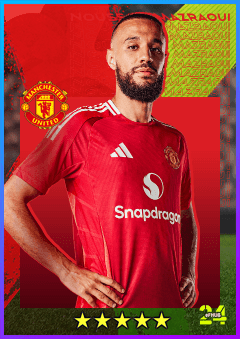 Noussair Mazraoui (RB, rating 81) - Guess the Winner Campaign 6 Mar '25 card