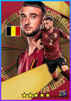 Zeno Debast (CB, rating 81) - National Team Pack Belgium '25 card