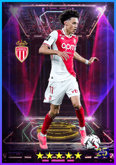 Maghnes Akliouche (AMF, rating 80) - Squad Pillars 24-25 Season's Best card