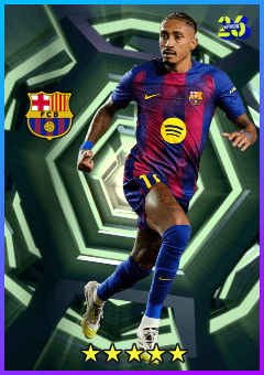 Raphinha (LWF, rating 86) - World Player of the Year 2025 card