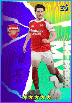 Declan Rice (CMF, rating 84) - Mid-season MVPs 8 Jan '26 card