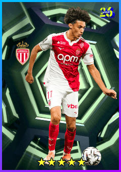 Maghnes Akliouche (RMF, rating 81) - European Clubs Selection Midfielders 12 Jan '26 card