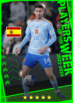 Aymeric Laporte (CB, rating 93) - POTW National Teams 19 Oct '23 card