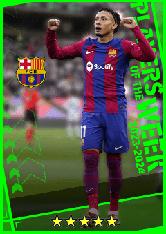 Raphinha (RWF, rating 93) - POTW 29 Feb '24 card