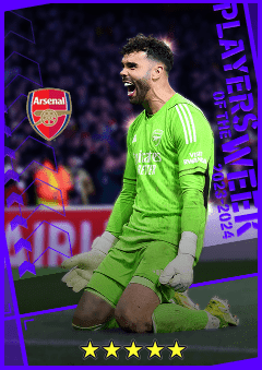 David Raya (GK, rating 93) - POTW European Club Championship 21 Mar '24 card