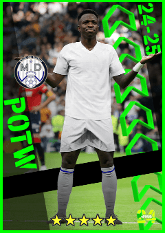 Vinícius Júnior (LWF, rating 97) - POTW 14 Nov '24 card
