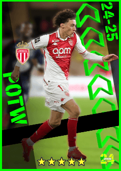Maghnes Akliouche (RMF, rating 92) - POTW 28 Nov '24 card