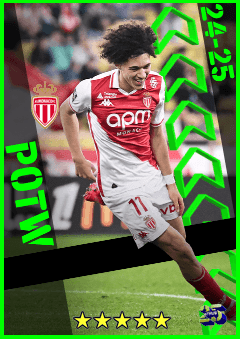 Maghnes Akliouche (RMF, rating 94) - POTW 30 Jan '25 card