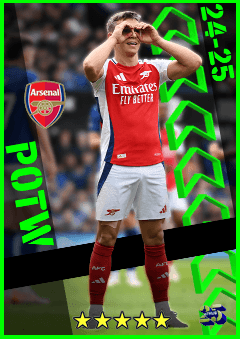Leandro Trossard (CF, rating 93) - POTW 24 Apr '25 card