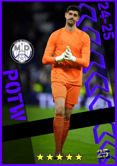 Thibaut Courtois (GK, rating 96) - POTW European Club Championship 24 Apr '25 card
