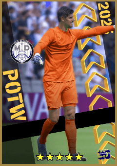Thibaut Courtois (GK, rating 96) - POTW Club International Cup 26 Jun '25 card