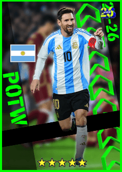 Lionel Messi (SS, rating 97) - POTW National Teams 11 Sep '25 card