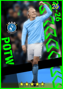 Erling Haaland (CF, rating 97) - POTW 18 Sep '25 card