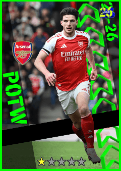 Declan Rice (CMF, rating 97) - POTW 9 Oct '25 card
