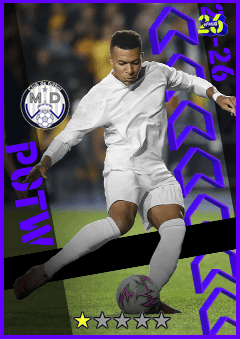 Kylian Mbappé (CF, rating 97) - POTW European Club Championship 9 Oct '25 card