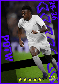 Vinícius Júnior (LWF, rating 97) - POTW European Club Championship 29 Jan '26 card