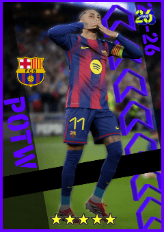 Raphinha (LWF, rating 96) - POTW European Club Championship 26 Mar '26 card