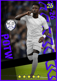 Vinícius Júnior (CF, rating 96) - POTW European Club Championship 26 Mar '26 card