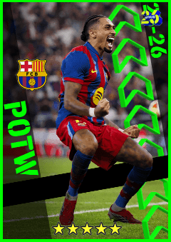 Raphinha (LWF, rating 97) - POTW 15 Jan '26 card