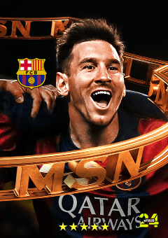 Lionel Messi (RWF, rating 88) - FC Barcelona MSN card